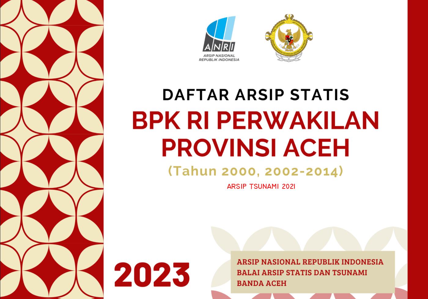 BPK RI Perwakilan Provinsi Aceh 2021-Arsip Tsunami